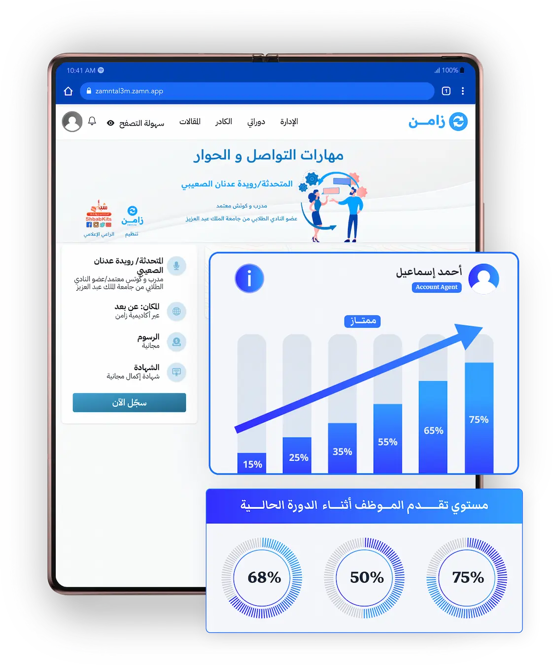 متابعة لمدى تطوّر كل موظف